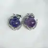 Nova venda quente 16mm olho de tigre ametista jade Dongling liga de dragão pingente acessórios de joias diy atacado