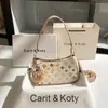 Bolsa de Luna de Color Contrastante para Nicho de Dropshipping 2025 Nueva Bolso de Hombro Bordado de Gama Alta para la Axila Venta al por Mayor