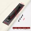Manija de puerta de madera sin perforaciones, manija de puerta corrediza de acero, plástico y vidrio, manija abierta de aleación de aluminio negro engrosada