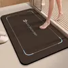 Tapete de chão macio de secagem rápida de lama de diatomáceas para banheiro, porta de vaso sanitário, tapete de pé absorvente antiderrapante, tapete pequeno para vaso sanitário, vaso sanitário