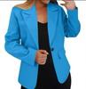 Comércio Exterior 2025 Estilo Quente da Amazon Outono Cardigã de Manga Longa Cor Lisa Pequeno Blazer para Mulheres