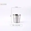 Copo de água de camada única em aço inoxidável 304 estilo coreano, copo de cerveja de corpo nu para restaurante de churrasco, caneca para casa, copo para bebida, copo para café