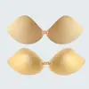 Almofadas de Sutiã Finas Respiráveis Laterais Franzidas Invisíveis Sem Alças para Vestidos de Noiva, Sutiã Antidecair para Seios Grandes