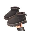 Botas de neve Joker de fundo grosso para mulheres 2024 inverno novo forro de lã grosso moda quente botas de neve femininas atacado