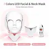 Mascarilla de luz LED de 7 colores OEM con cuidado del cuello, dispositivo de belleza enchufable, suministro transfronterizo, personalización al por mayor disponible