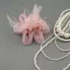 Boda Novia Blanco Malla Tocado Accesorios para el Cabello Actuación Escénica Foto Cabeza Flor Horquilla Flor Borde Clip Accesorios