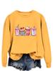 Suéter feminino com capuz, moda europeia e americana, xoxo, colorido, amor, bebida, estampado, temperamento, combinação, casual, top