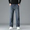 Jeans Primavera/Verano 2025 para Hombre Gama Alta Holgados Pierna Recta Tallas Grandes Casuales Negocios Estirables Pantalones de Papá