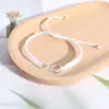 Pulsera de la Suerte en Forma de 8, Pulsera Ajustable Tejida a Mano con Nudo Plano, Conjunto de Pulseras para Mi Amor Pareja y Mejor Amigo