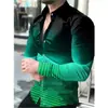 Ropa Masculina Europea y Americana 2025 Primavera y Otoño Nueva Casual de Moda Camisas de Manga Larga para Hombre Camisas de Talla Grande Camisas con Estampado 3D