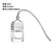 Atacado 8ml vidro transparente tampa quadrada frasco de perfume frasco vazio 10ml mini quadrado carro frasco de aroma pingente