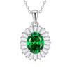 Recién Llegado Collar Floral de Diamante Amarillo para Mujer Plata Esterlina S925 Zircón 8A Diamante de Alto Carbono Óvalo Colgante Simple Cadena Clavícula Mujer