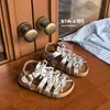 Sandalias de Princesa de Verano 2026 Estilo Nuevo Estilo Coreano para Niños con Lazo y Punta Abierta