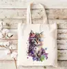 Bolsa Tote Impressa Frente e Verso Bolsa de Compras Bolsa Tote Bolsa de Compras de Lona Reutilizável Pronta Entrega Dropshipping
