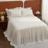 Colcha Acolchada Estilo Nuevo Japonés y Coreano Patrón Simple de Grano de Arroz Faldón de Cama Cubierta de Cama Faldón de Cama Comercio Exterior Transfronterizo Venta al por Mayor