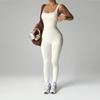 Ropa de Yoga Europea y Americana Transfronteriza Traje para Mujer Mono de Costilla Yoga Fitness Ropa Deportiva Exterior sin Espalda Mono