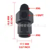 Piezas de Coche Puerto de Instrumentos Adaptador de Tubería de Refrigeración por Aceite Adaptador de Tres Vías An6-1/8Npt Adaptador para Manómetro de Presión de Combustible Aluminio