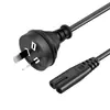 Cable de alimentación australiano RCM de dos clavijas, dos orificios, conector figura de ocho, estándar australiano, para uso doméstico, 1.5m, C7, semi-aislado
