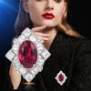 Estilo Europeo Entrada Lujo Circón Brillante Geométrico Hebilla Magnética Piedra de Succión Simple Camisa Suéter Cuello Corsage Accesorios