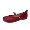 Zapatos Mary Jane retro estilo francés, adornados con pedrería, zapatos planos versátiles para mujer, perfectos con vestidos, mocasines de suela blanda, nueva colección otoño 2026