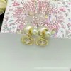 Nuevos Pendientes de Nariz de Cerdo Cd de Alta Gama de la Colección Dior/Dior Finamente Elaborados para Mujer con Inscripción del Logo Venta al por Mayor