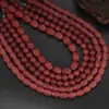 Ágata vermelha contas redondas contas hexagonais torção de 4 cantos com contas material para pulseira colar DIY feito à mão atacado
