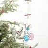 Huevo decorativo de madera para fiesta de Pascua, colgante pequeño para procesamiento personalizado, manualidades de madera, adornos de conejo