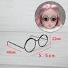 3- 5cm Mini Palo Twist Cachorro Ganso Blanco Grande Lentes DIY Accesorios para Fotos a Juego Armazón de Lentes de Alambre de Acero