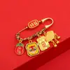 Moda nacional pin de borla para mujeres embarazadas anti-susto pin de seguridad para rezar por el bebé colgante de broche de seguridad colgante para niños