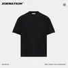 Camiseta Casual Masculina Zoewatson Verão 2026 Novo Estilo Transfronteiriço com Bordado de Rosto Sorridente Camiseta de Manga Curta Solona