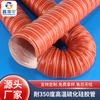 Conducto de aire de silicona vulcanizada de alta temperatura engrosado rojo resistente a altas temperaturas manguera de escape de humo para ventilación de máquina soplado de película de secado tubo de silicona