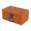 Caja de Almacenamiento de Cuero de Alta Gama Estilo Nórdico para Sala de Estar, Dormitorio, Escritorio, Caja de Almacenamiento para Documentos y Artículos Varios, Estuche de Cuero para Decoración de Sala Modelo