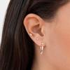 Venta caliente europea y americana pendientes de botón simples retro con forma de C de aguja de plata s925 pendientes geométricos de circón irregular de personalidad hebilla de oreja para mujer