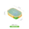 Set Creativo de Lonchera de Plástico Compartimentada para Niños y Vaso con Cubiertos, Lonchera Simple para Estudiantes, Lonchera tipo Bento para Cafetería