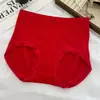 Calcinha Vermelha Feminina de Cintura Alta para o Ano de Nascimento, Sem Costura, Respirável, que Abraça o Quadril, Forro Antibacteriano, Tanga Feminina