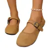 Comercio Electrónico Transfronterizo Otoño 2026 Estilo Nuevo Boca Baja Bidireccional Casual Punta Redonda Fondo Plano Zapatos Casuales de Mujer Mary Jane Individuales