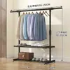 Tendedero de ropa simple de pie para dormitorio, Barra de ropa plegable para el hogar, Tendedero para balcón interior, Perchero para secar ropa, Armario