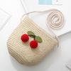 Bolsa de paja para niños Qiunan bolsa de mensajero coreana de verano moda bolsa decorativa para exteriores al por mayor
