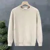 Suéter simple y elegante para hombre, tejido de punto de color liso moderno, nuevo top cálido para hombre otoño e invierno 2026