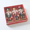 Novos Artesanato de Madeira 15cm Quebra-Nozes Soldado Marionete Presente Criativo de Natal Pequeno Conjunto