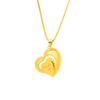 Colgante de oro arena moda Amor Eterno Corazón colgante de corazón de durazno regalo del Día de San Valentín chino colgante de simulación chapado en oro latón
