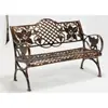 Muebles de Exterior Serie de Sillas de Parque Mesa y Silla Cuadrada para Patio Jardín Impermeable Protector Solar Aluminio Fundido Banco para Comunidad Resort