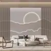 Estilo chino moderno concepción artística paisaje tela de pared rocalla sala de estar dormitorio fondo papel tapiz Tela de pared sala de té TV sofá papel tapiz