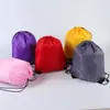 Bolsa de Cordón de Poliéster Lista para Usar Bolsa Personalizada para Evento de Maratón Mochila con Cordón Publicitaria Bolsa de Almacenamiento con Logo Deportivo