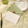 Tarjeta de Cumpleaños Verde Aguacate con Sobre Verde Oliva Bendición de San Valentín Gratitud Gracias Tarjeta Escrita a Mano para Evento de Año Nuevo