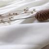 Fio Chiffon Fio de Cortina Transparente e Impermeável Simples Nórdico Requintado e Endireitado Veludo Celeste Espessado Fio Branco Divisória de Sala de Estar