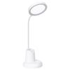 Lámpara de Escritorio LED con Protección Ocular con Portalápices, Almacenamiento, Soporte para Teléfono Móvil, Recargable y Enchufable, Regulable para Estudio de Estudiantes Universitarios, Dormitorio