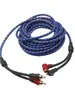 Audio para Coche Amplificador de Coche Modificado Cable para Subwoofer 5m Cables de Señal de Audio RCA