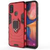 Aplicável ao Samsung M30S anel Iron Man caso de telefone móvel Samsung M30S suporte de carro resistente a quedas caso de proteção