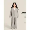 Pantalones de Invierno 2025 para Niñas Amybaby Nuevos Versátiles Casuales de Felpa Engrosados Sueltos de Pierna Ancha Pantalones Largos